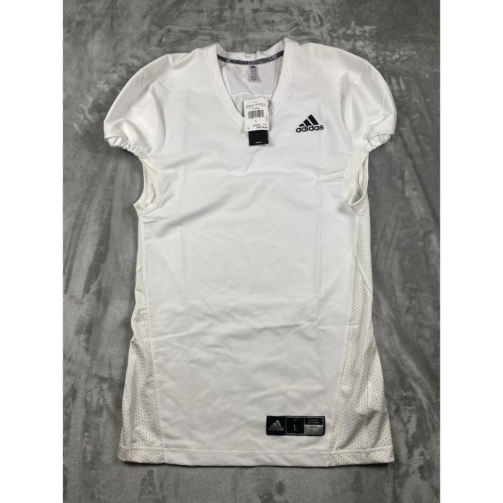 Adidas Woven Football Jersey A1 Stock J White GG7405 Men's Size L Blank Practice